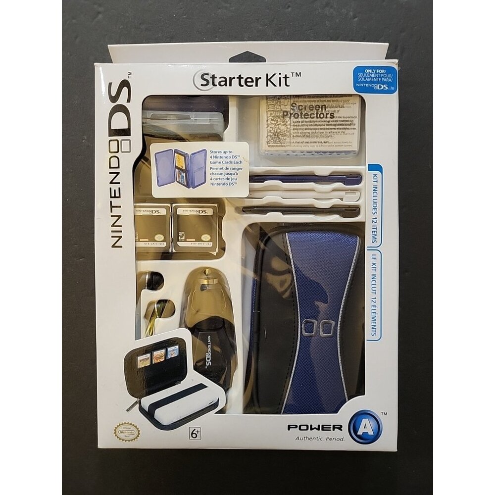 Nintendo DS Starter Kit Power A (Black) BRAND NEW OPEN BOX